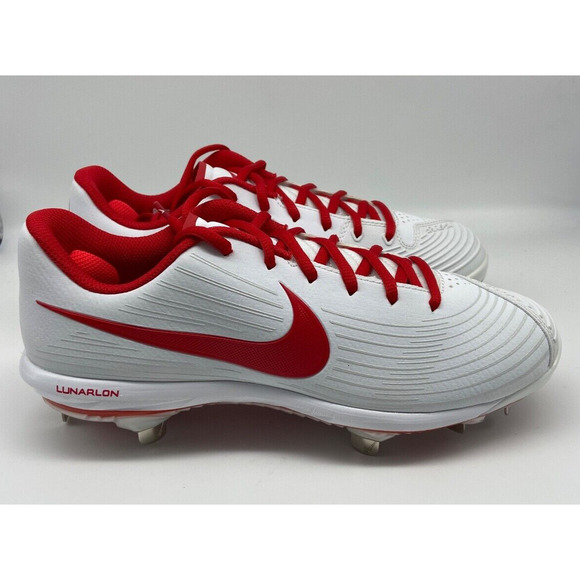 Nike Lunar Hyperdiamond 3‎ Pro Sz 9 Pro Woman's Softball White Red CD0110 107 - Picture 1 of 12
